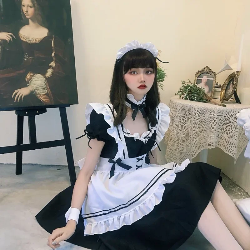 New Maid Cosplay Costume Cute Lolita Maid Costumes Girls Women Lovely Costume Animation Show Japan Outfit Dress Plus Size Lolita