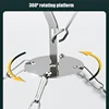 Sock Drying Rack with 20 Pegs Stainless Steel Sock Hanging Rack Swivel Wind-proof Laundry Drip Hanger Foldable Sock Hanger 4