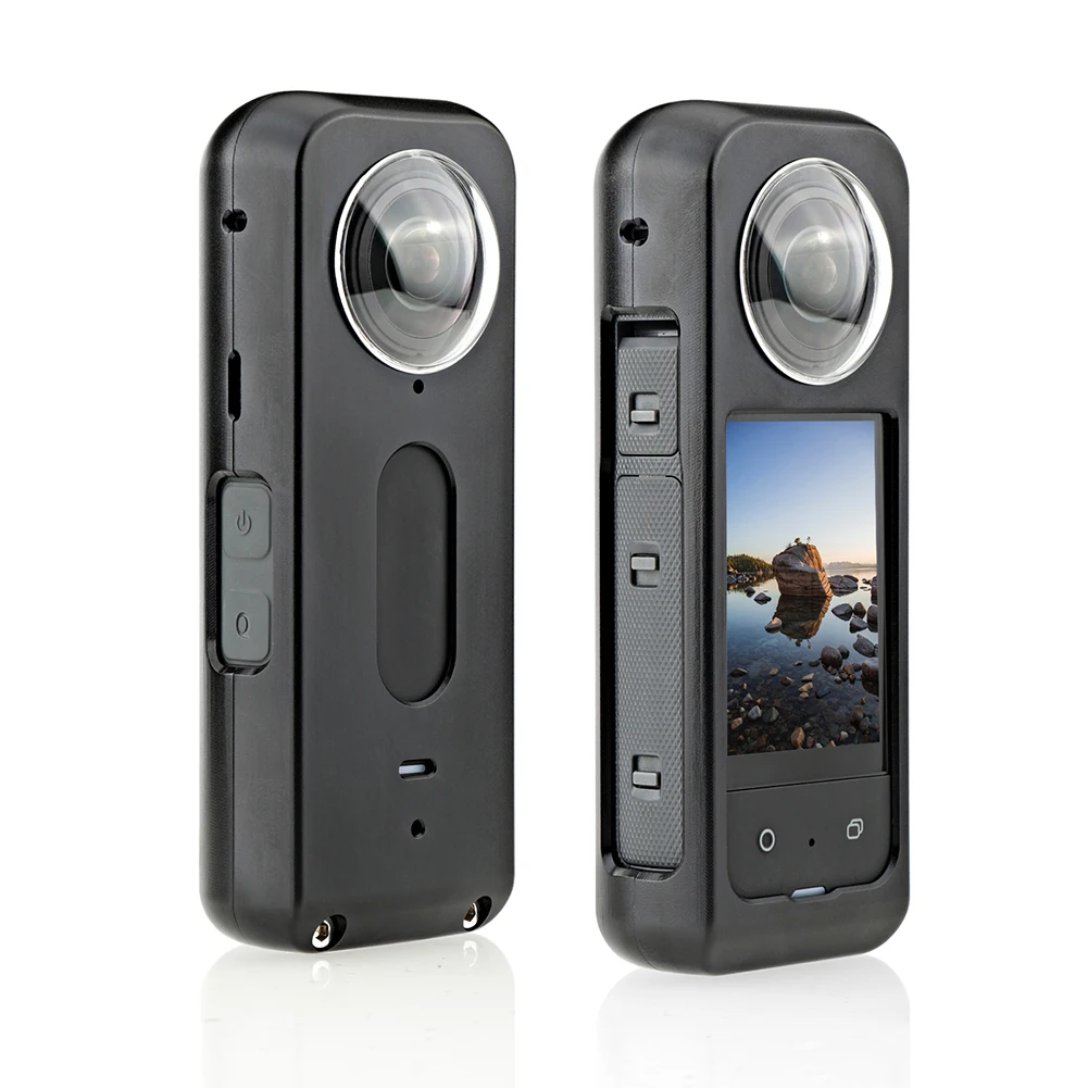 나사 달린 알루미늄 합금 보호 토끼 케이지, 금속 토끼 케이지 보호 커버, Insta360 X3 용 스포츠 카메라 액세서리