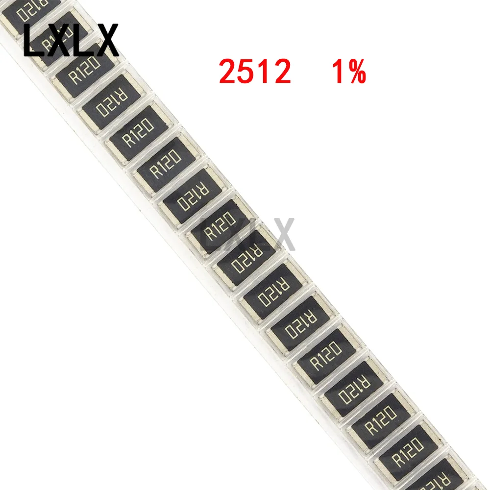 50pcs 2512 1% SMD resistor 0R ~ 10M 1W 0 1 10 100 150 220 330 470 ohm 1K 2.2K 10K 100K 220K 1R 10R 100R 150R 220R 330R 470R 1M