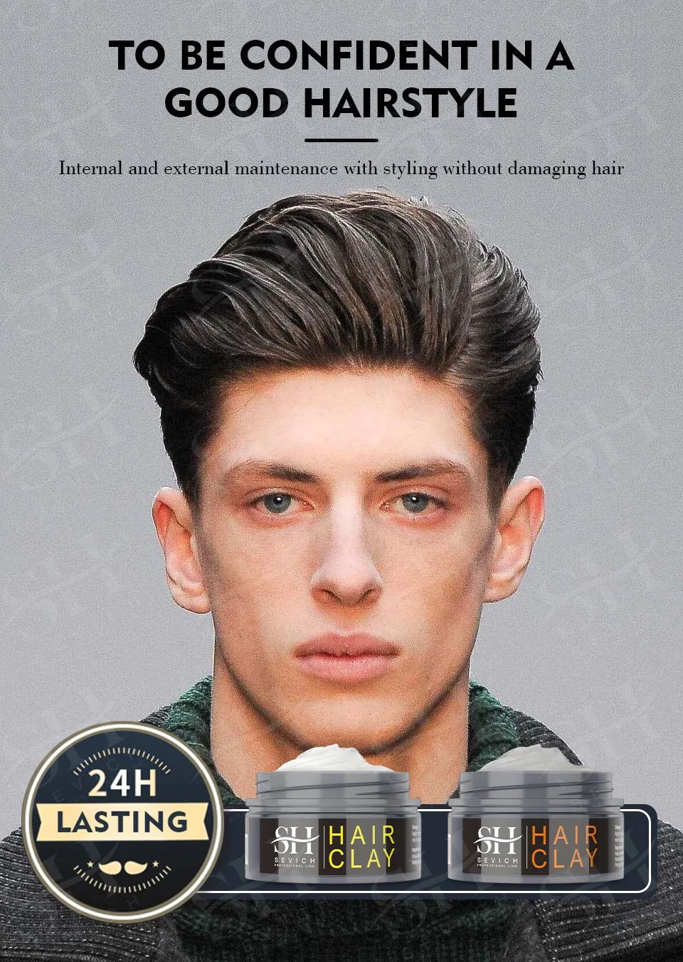 Description Picture 4 of itemMen Hair Pomade Wax 48 Hour Restoring Pomade Wax Natural Strong Hold Styling Hair Wax Original Hair Clay Pomades Waxes