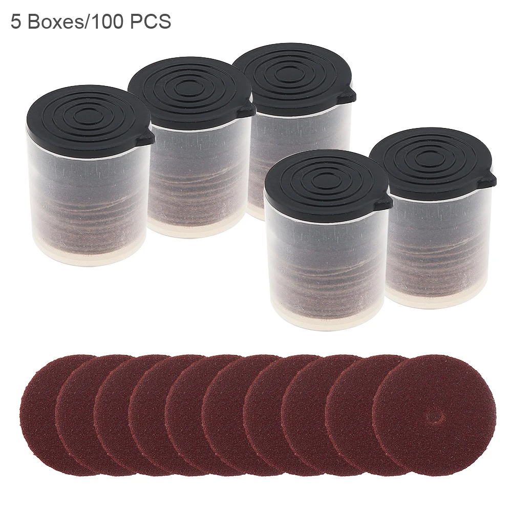 

5 Boxes/100pcs Polishing Plate Mini Sandpaper Polishing Plate Sand Cut-off Wheels for Electric Grinder Accessories Supplies