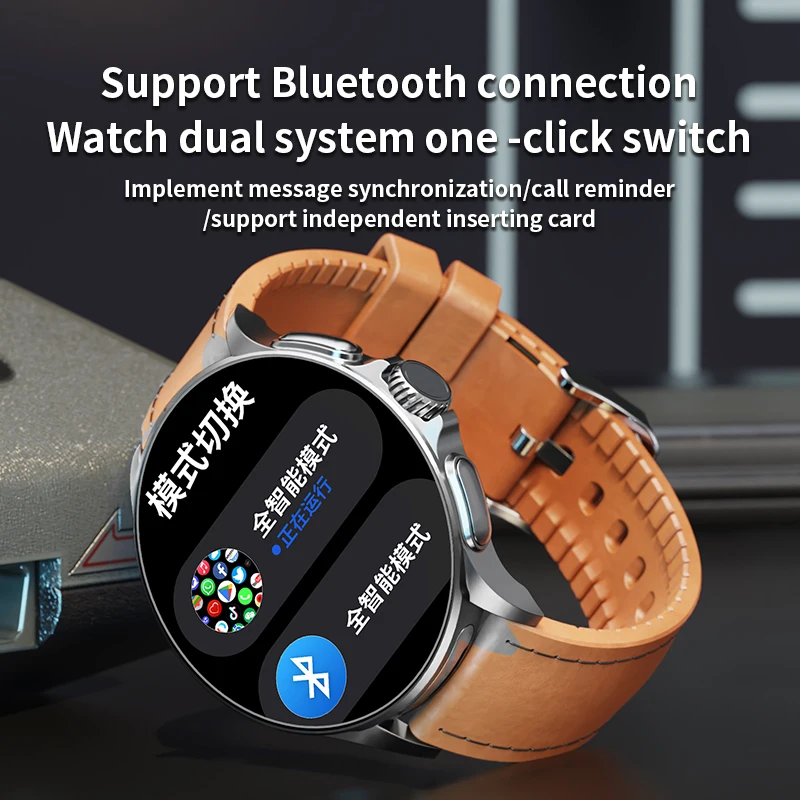Goldenspike GT200 Android Smartwatch 1.95'' AMOLED 750x750 Resolution Rotary Camera GPS WiFi Touch Encoder SIM Card Support 5