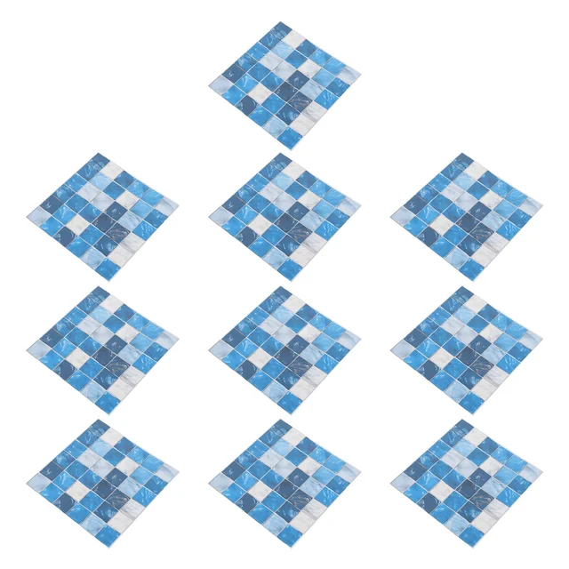 50 Dcs Otthoni Akcentus Dekoráció Szimulált Kis Matricák 3D Mozaik Fal, 10X10Cm -Es Papír Önmagasztó Házat Mozgathat - Image 5