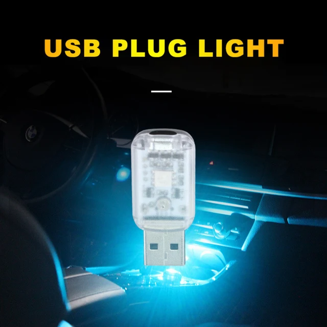 Mini USB LED Auto Licht Auto Innen Atmosphäre Licht Beleuchtung PC Mobile  Power Lade Bunte Dekorative Lampe Auto Zubehör