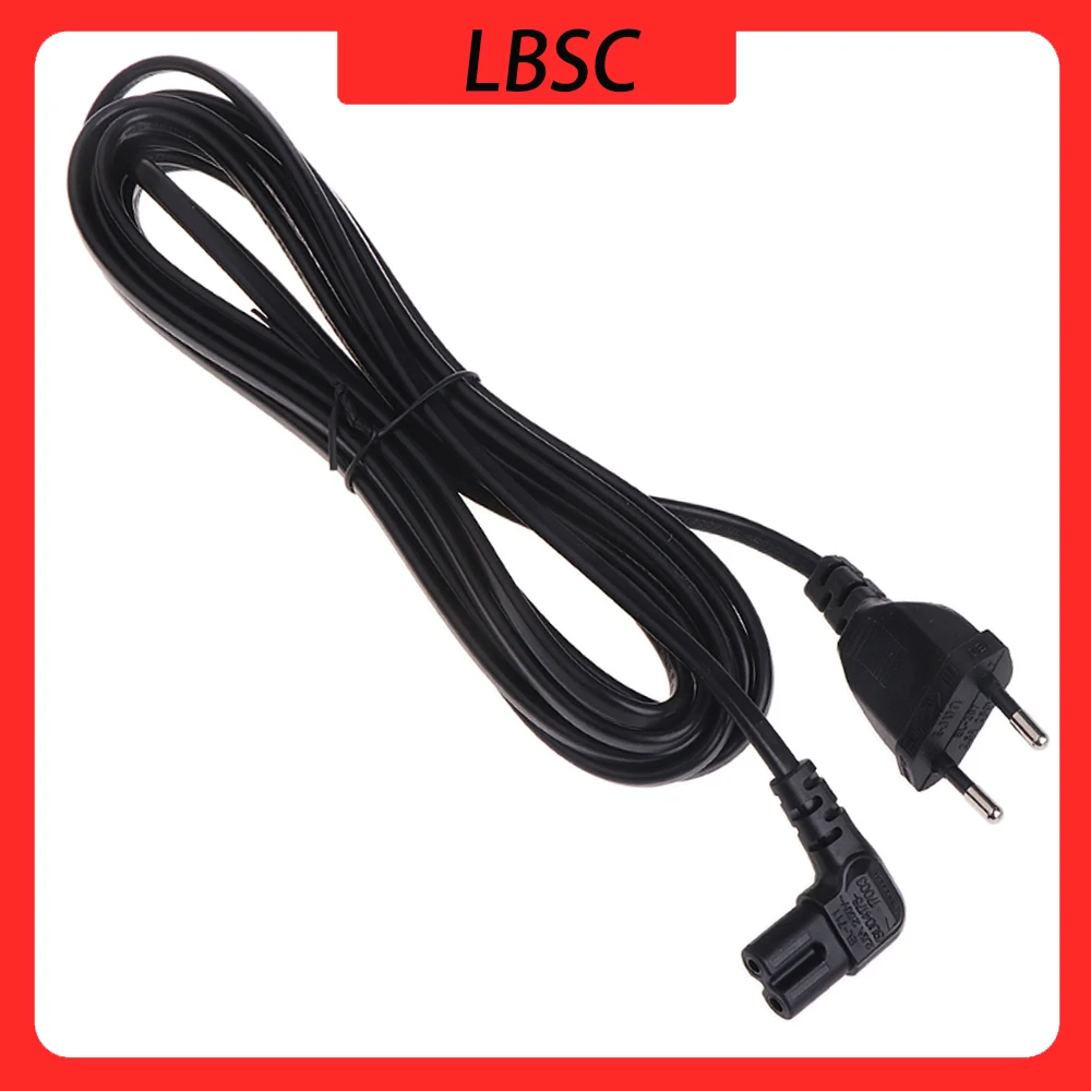 Lbsc Cavo Di Alimentazione Ue Per La Tv Stampanti Telecamere Ps4 Ps3 Eu 2-Prong Per Figura 8 C7 Ad Angolo Retto Euro Ue Di Alimentazione Ca 0.5M