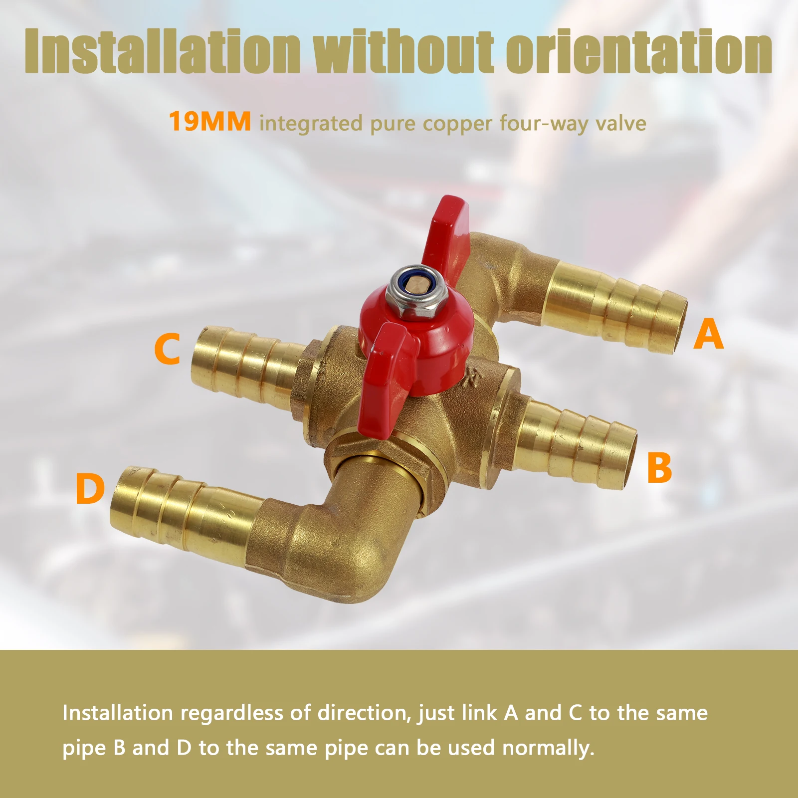 Heater Control Valve with Brass Body Plated Shank Robust Heater Control Valve Multifunctional Manually Controlled