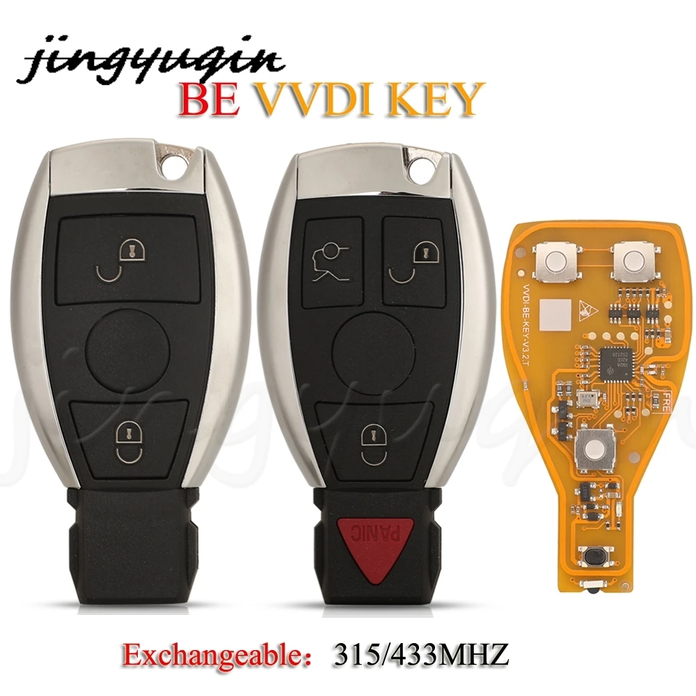 

Jingyuqin Xhorse VVDI ключ, улучшенная версия 315 МГц/433 МГц для Mercedes Benz V3.2 PCB, дистанционный ключ, чип