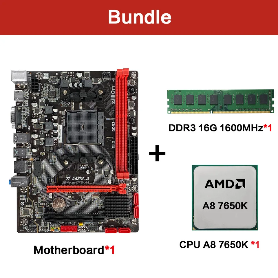 A8 7650k Amd A8 Processor Compatible Motherboard MLLSE New ZL A68M
