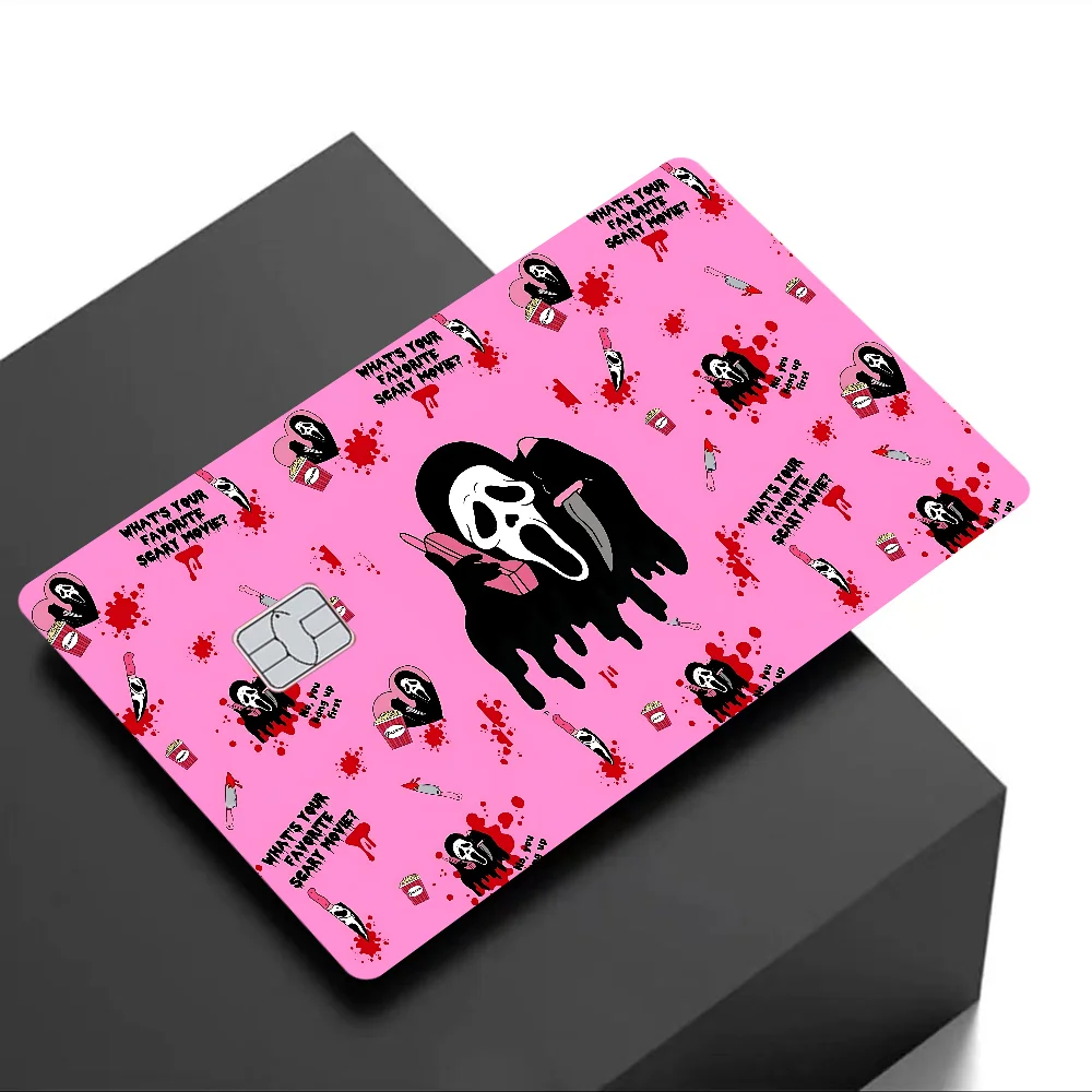 S-Scream Dead Horor Diy Kredit-Debitkarte Aufkleber Party Aufkleber Dekoration Wasserdicht Kleine Chipkarte Haut Aufkleber – Detail 7
