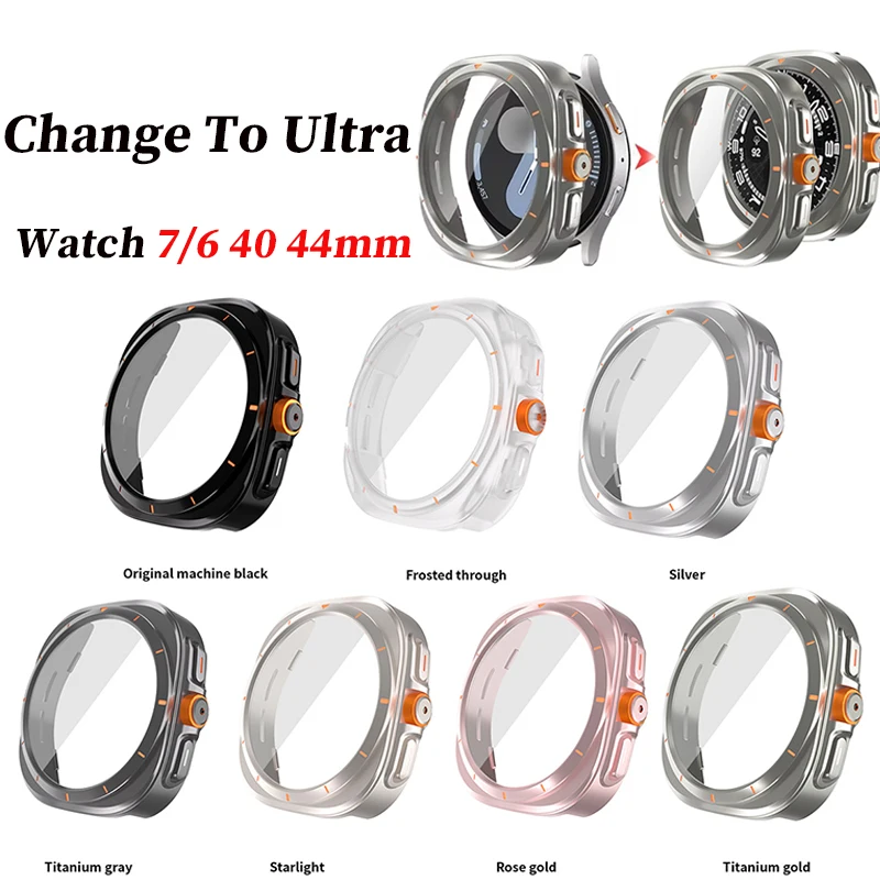 Ultra Case with Tempered Glass Screen Protector for Galaxy Watch Ultra 47mm
