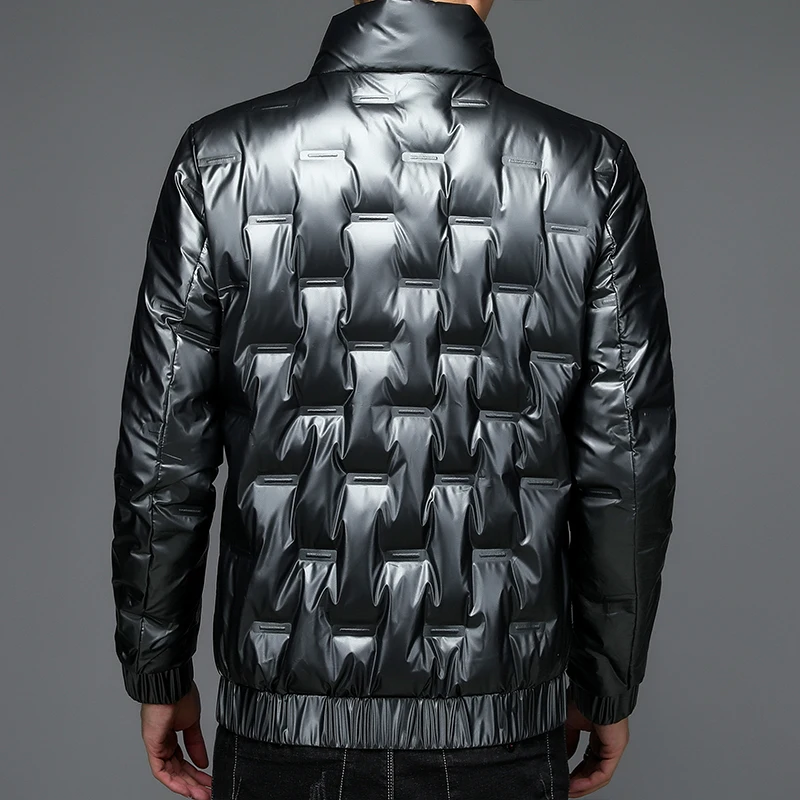 80% White Duck Down Coat Trendy Fashion Winter Stand Collar Warm Sport Jacket Men's Thermal Thick Outwear