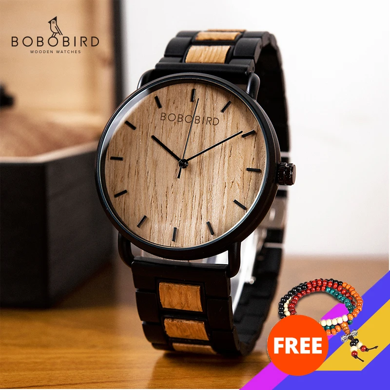 

BOBOBIRD Man Watch Quartz Men's Watch For Men Wooden Wrist Male Watches reloj hombre Wristwatch Timepieces Personalize Gift