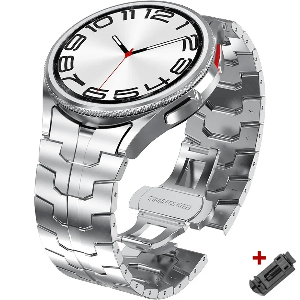 Luxury Stainless Steel Curved End Bracelet with No Gaps
