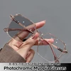 New Fashion Photochromic Myopia Glasses Men Women Color Changing Eyeglasses Anti UV Sunglasses Luxury Short-sighted Eyewear -2.5 1
