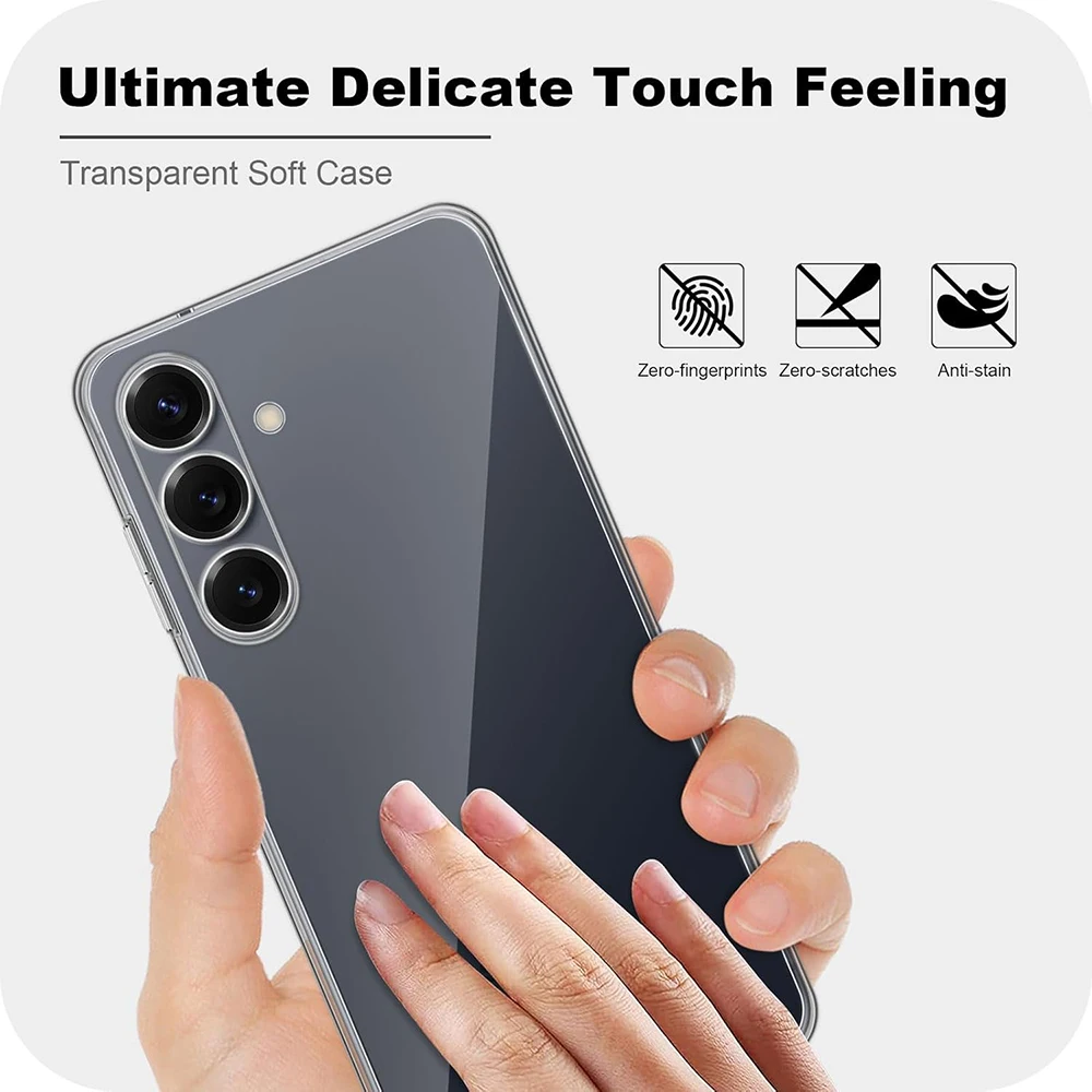 Ultra-Thin Silicone Shockproof Clear Back Case - Slim and Soft Protective Shell