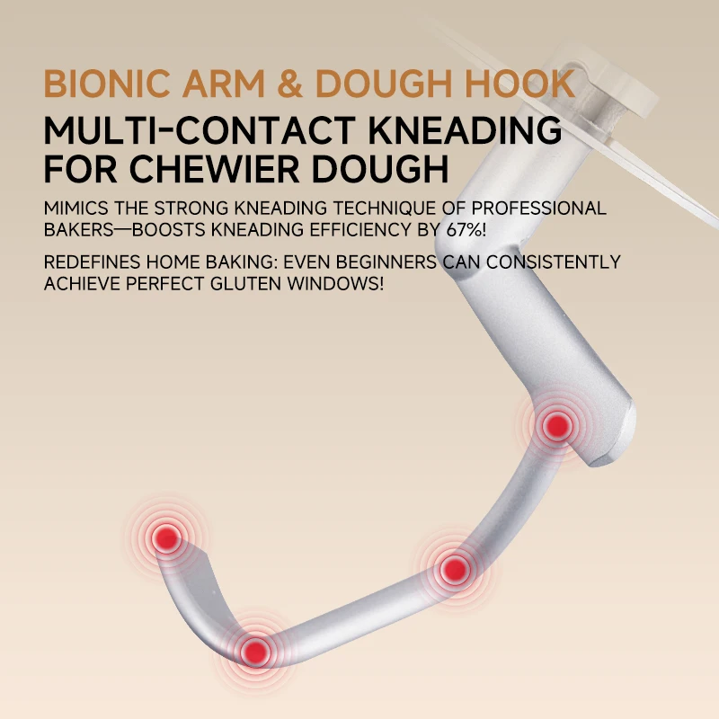SUNATUR Electric Stand Mixer Professional Kitchen Mixer Egg Beater Cream Whisk Dough Mixer Home Commercial Use 5