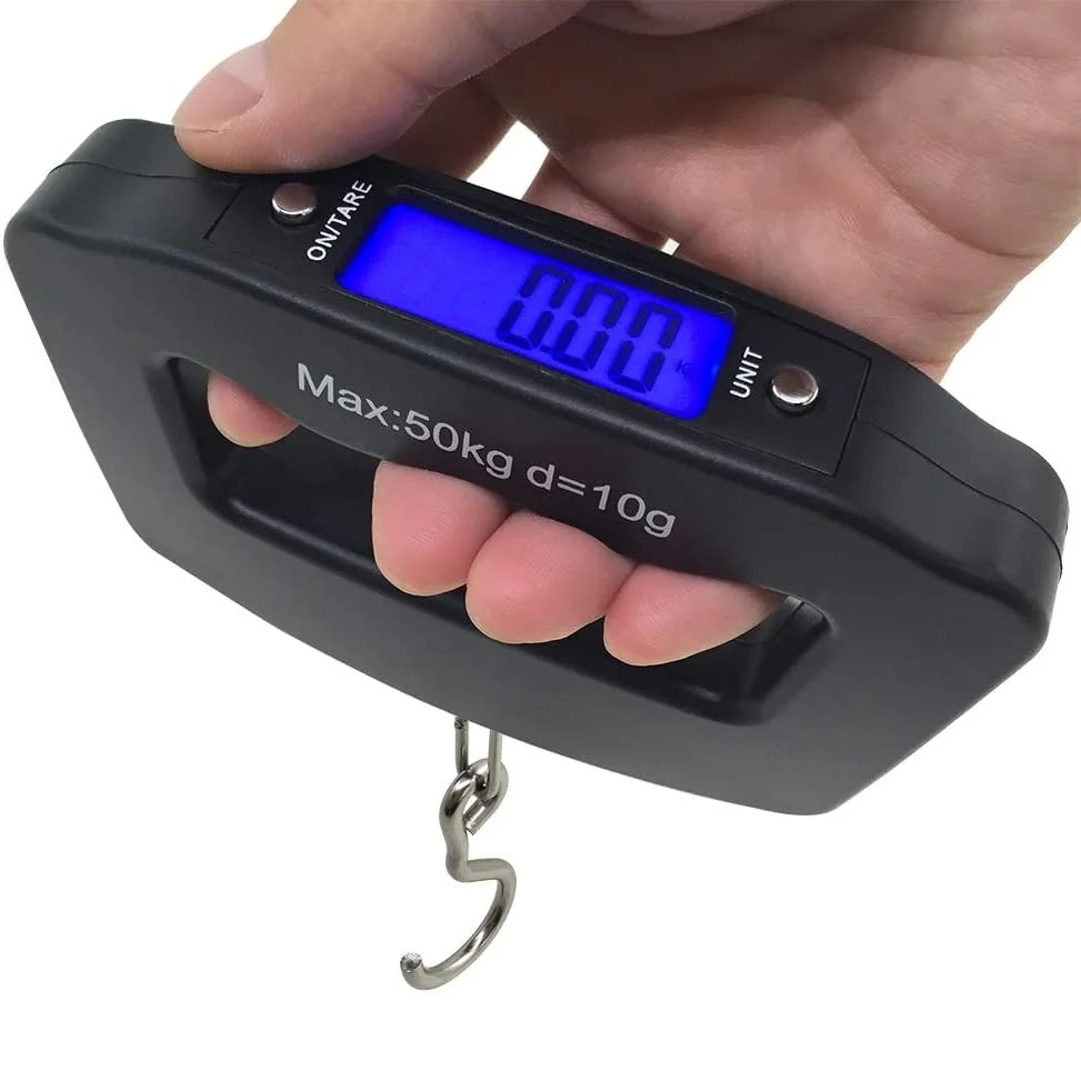 50kg/10g Digital Luggage Scale Electronic Portable Suitcase Travel Weighs  With Backlight Electronic Travel Hanging Scales - AliExpress