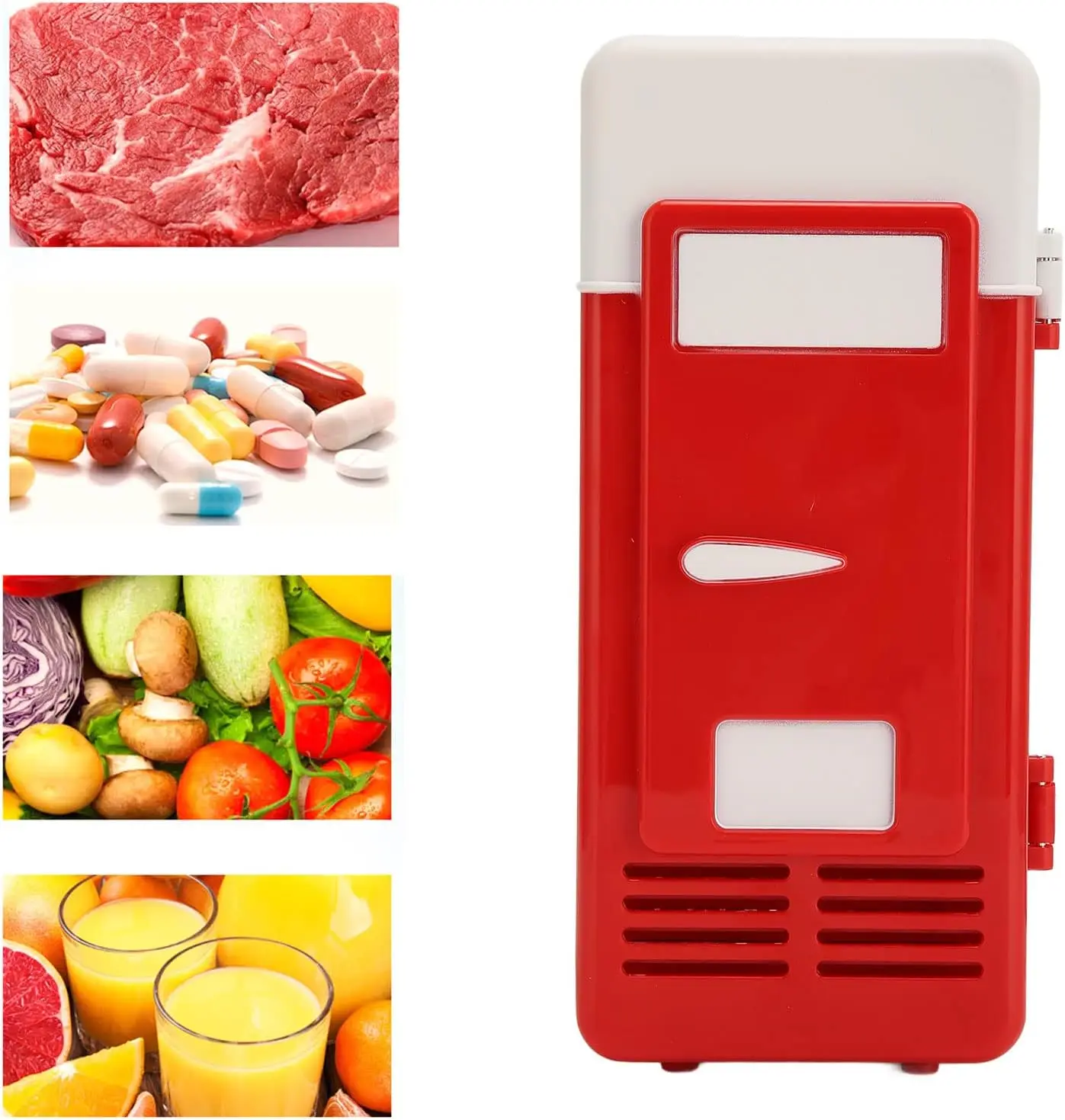 미니 냉장고, USB 소형 냉장고, 차량용 이중 냉온장고, 차량용 냉난방 미니 냉장고, 휴대용 컴퓨터 냉장고