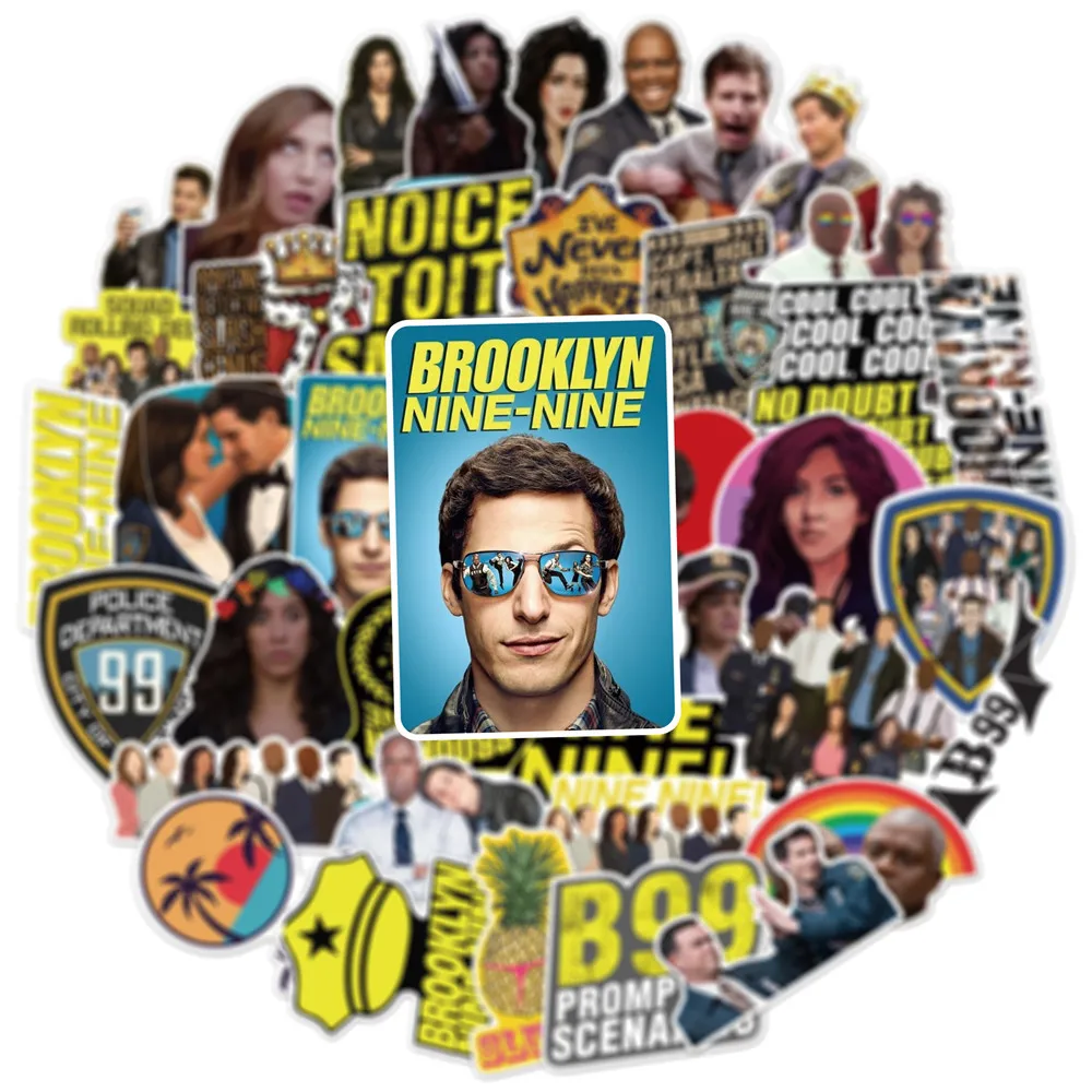 10/50PCS TV Series Brooklyn Nine-Nine Stickers DIY Stationery Decal Pegatina Skateboard Laptop Guitar Helmet Graffiti Sticker