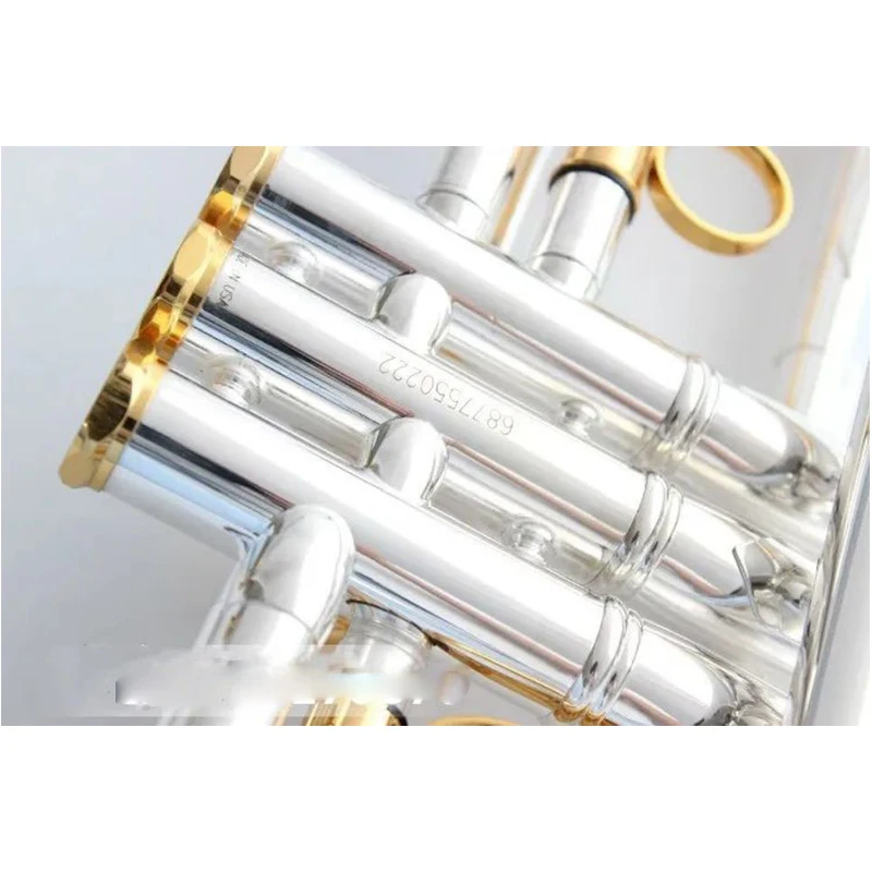 quality Quality LT180S 72 Bb Trumpet B Flat Brass Silver Plated Professional Trumpet Musical Instruments with Leather Case