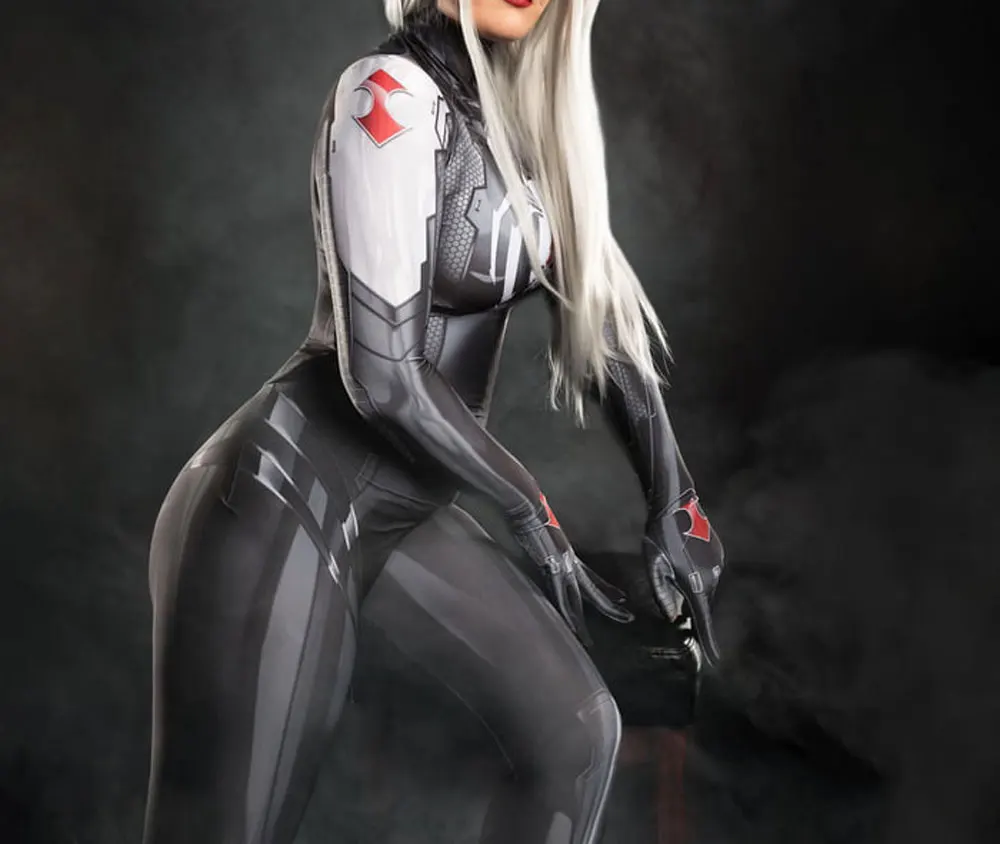 Halloween Black Widow Spidercosplay Costume Donna Ragazze Jaime Black Widow Catsuit Zentai Suit Adulti Bambini Body