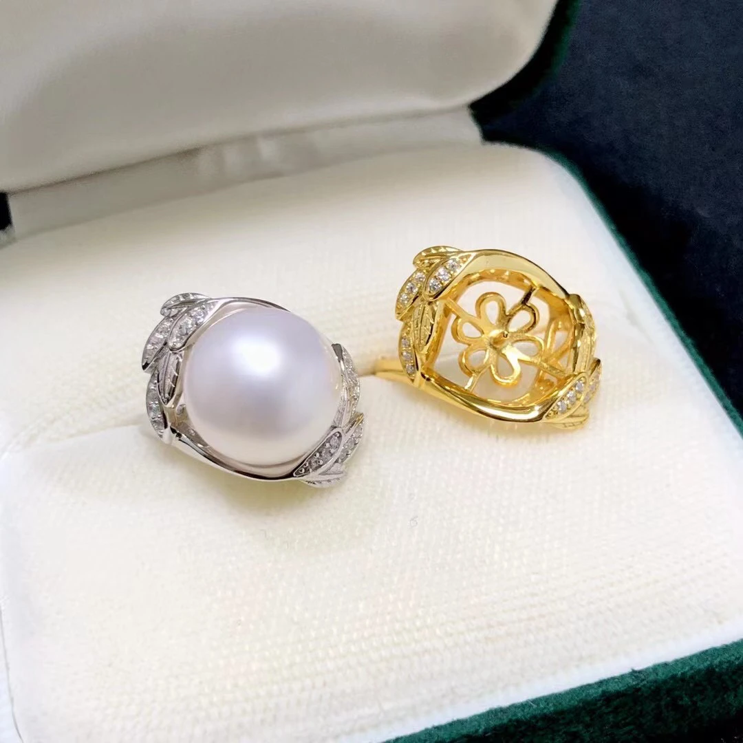 925 Sterling Silver Adjustable Ring Settings Findings