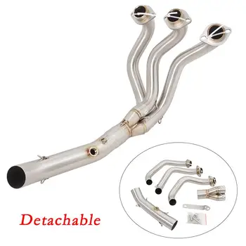 For Yamaha MT09 2014-2020 FZ09 2015-2020 Motorcycles Exhaust Header Mid Link Pipe Muffler Stainless Steel Front Tube Slip On