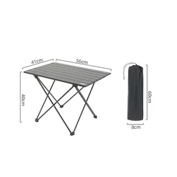 TARKA Ultralight Aluminum Portable Folding Table for Outdoor Camping and BBQs (Medium)