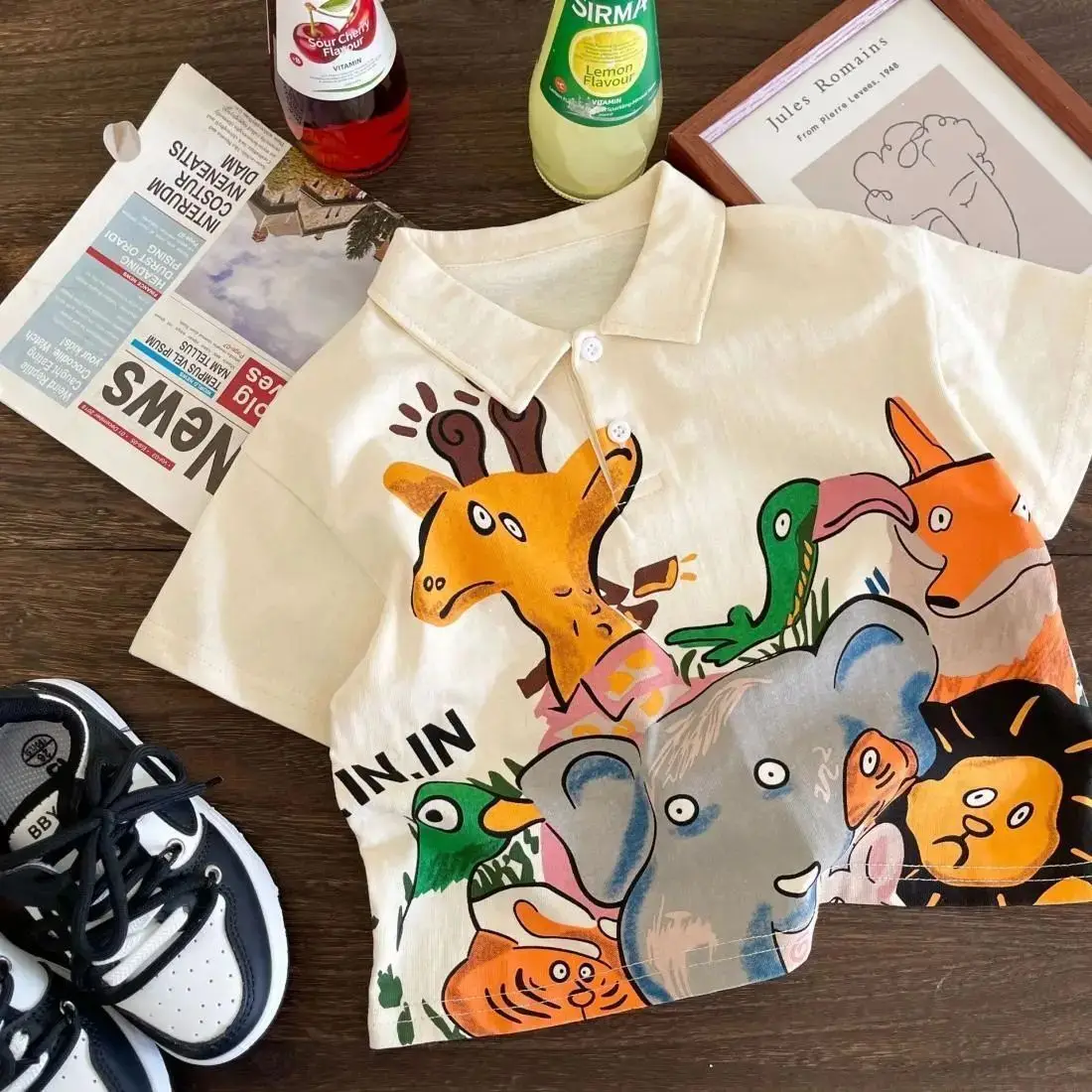Summer Children Boys Polo Shirts Cotton Short Sleeve Infant Babys Boys T-shirts Loose Casual Toddler Kids Tops