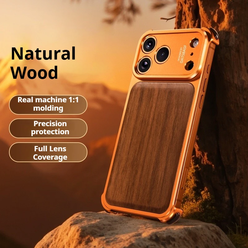 Oatsbasf Solid Wooden Phone Case with Magsafe and Shockproof Protection