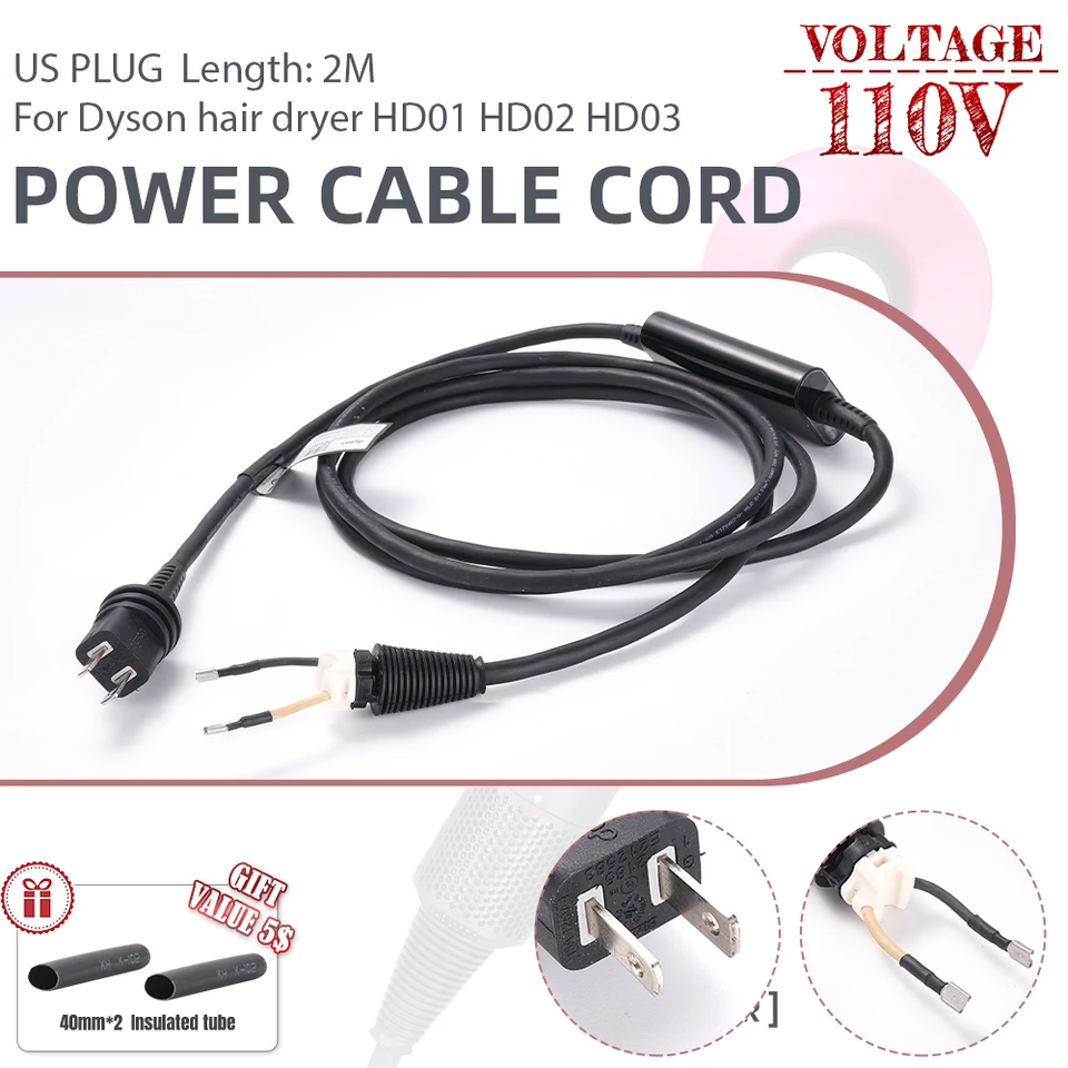 ディソンヘアドライヤー用電源アダプター,110v,110v, usプラグ,電源