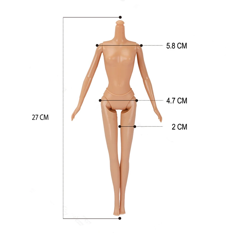 New 30cm Doll's Body 1/6 Bjd 7 Joints Movable 27cm Height Doll Body Girls Diy Dress Up Toys 5