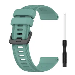 Silicone Sports Replacement Watch Strap - 22mm Wristband Bracelet Accessories (Dark green)