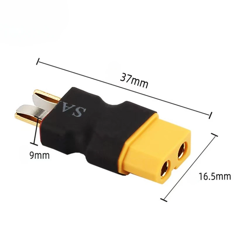 2pcs XT60 Male/Female To T Male/ Female and T-Plug Male/Female To XT60 Male/Female Connector Conversion Adapter for RC Battery 5