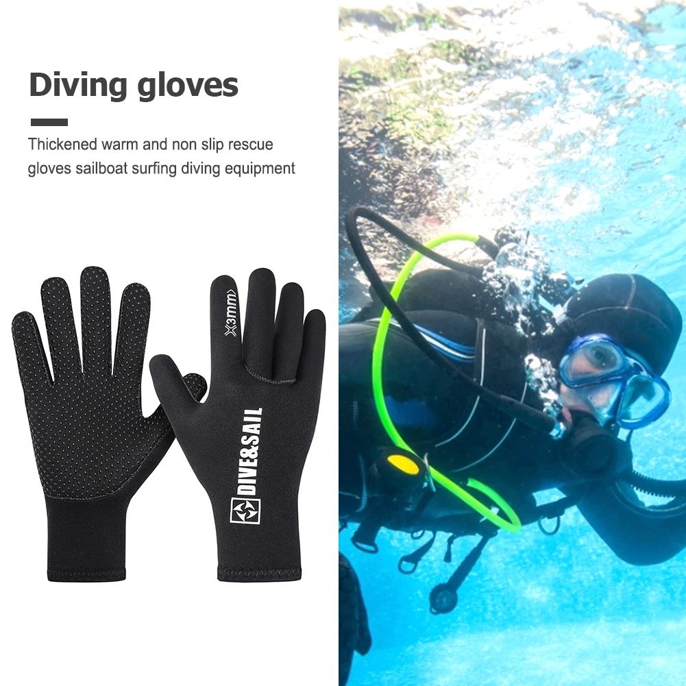 3mm 5mm Neoprene Diving Winter Heated Gloves For Men Women Diver