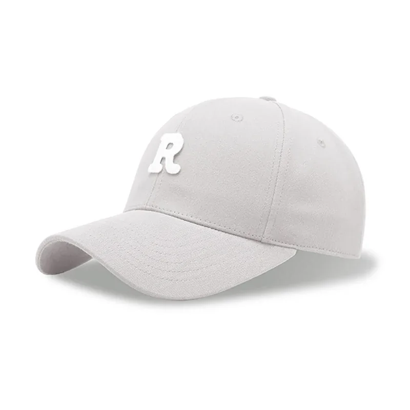 R Letter Baseball Cap Men Women Cotton Large Size Hat for Big Head 65-70cm 60-65cm 56-60CM 4