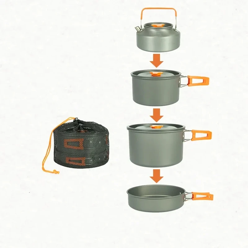 Bluesdeer Ultralight Camping Cooking Utensils Outdoor Tableware Pot Set Hiking Picnic Travel Tourist Dishes Supplies Equipment