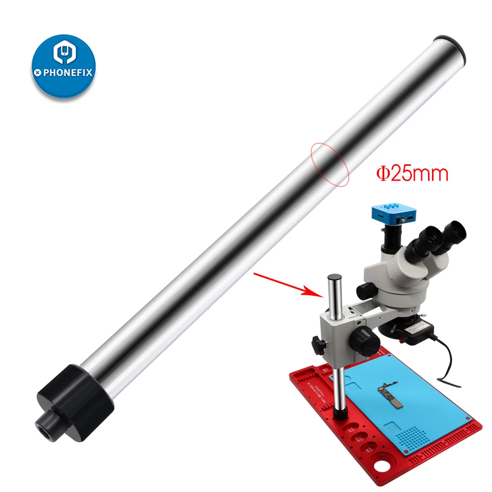 Microscope Arm Stand Diameter 25mm Microscope Stand Holder Metal Bracket Rod Bar Pillar For Industry Soldering Microscope Video Camera Accessories