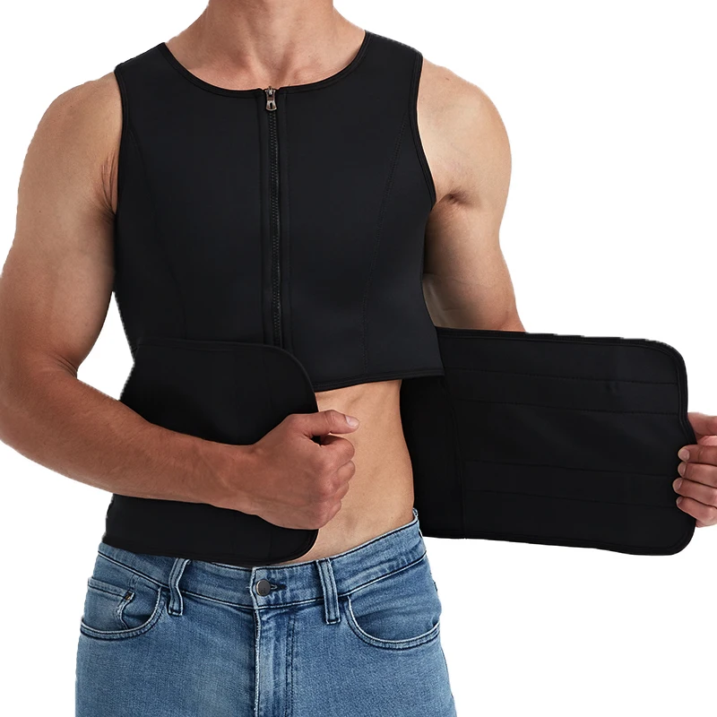 Body Shaper Men Body Shaper Waist Trainer Sauna Suit Sweat Vest Slimming Underwear Weight Loss Shirt Fat Burner Workout Tank Tops Shapewear