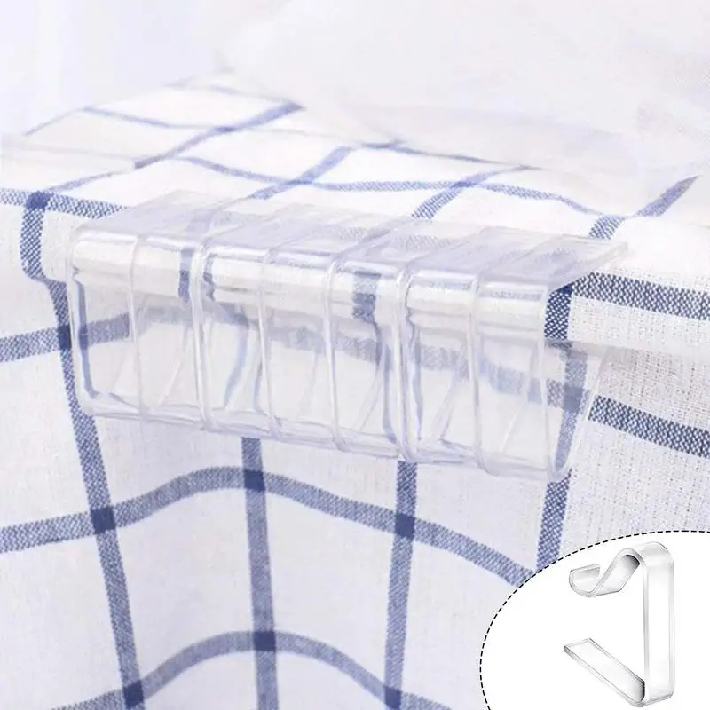 12pcs Tablecloth Clips Holders Transparent Holder Clips Windproof Table Cover Clamps For Restaurant Party Wedding Graduation 4