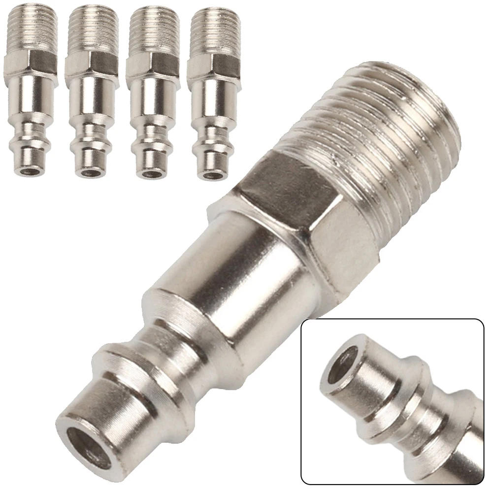 

5pcs 45mm Quick Adapters Iron Chrome Plated Air Hoses For Factory Facilities Air Lines - Machine Tools Woodworking Machines