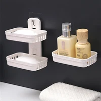 1/2/3PCS Punch-free Double-layer  Sponge Soap Holder Toilet Drain Creative Wall-mounted Bathroom Shelf Headband Storage 2