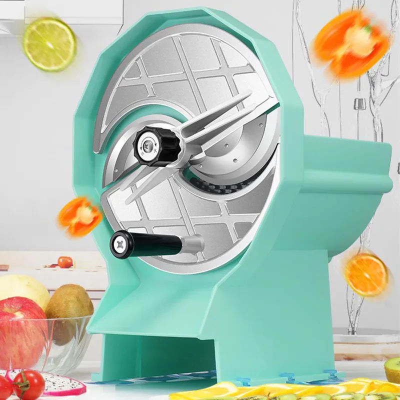 Fruit and Vegetable Slicer Household Multi-function Cutting Slicer for Lemon Potato Ginger Chip Slicer Machine With Double Slot 4