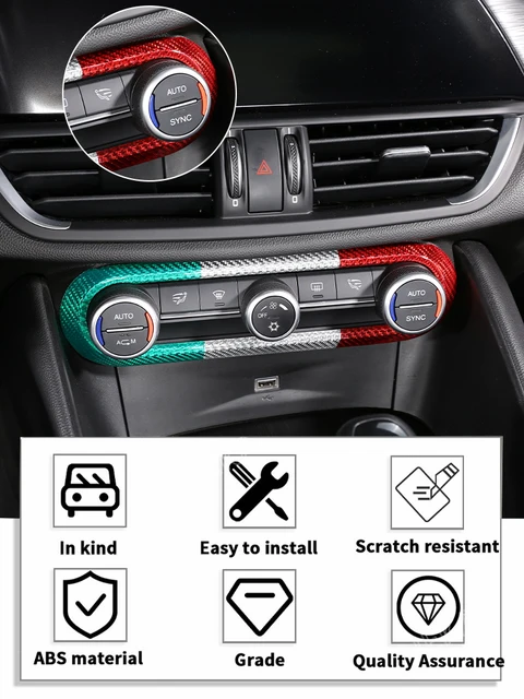 Rivestimento Pannello Condizionatore Per Alfa Romeo Stelvio/Giulia - Decorazione Interni Auto 2016-2018 - Foto 4
