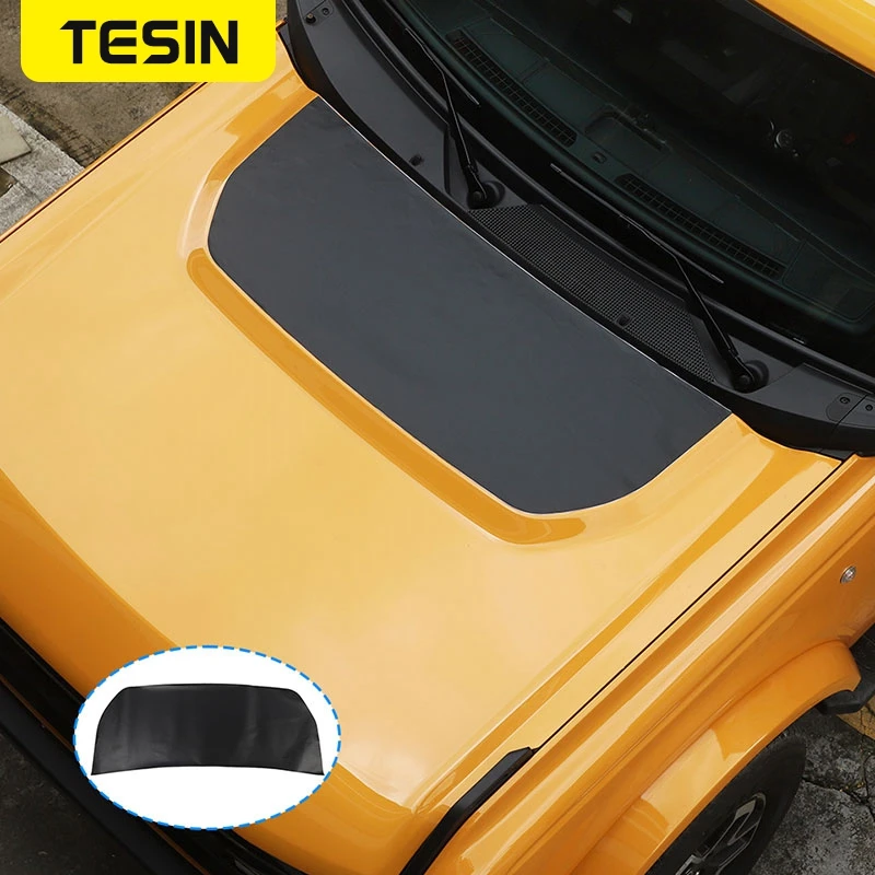 TESIN PVC Auto Front Motorhaube Abdeckung Dekoration Aufkleber Trim Für  Ford Bronco 2021 2022 Außen Zubehör Auto Styling