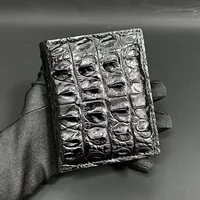 New Fashion Business Men's Alligator Wallets Crocodile Genuine Leather Short Organizer Wallet Boy Brand Luxury Card Holder Purse 1