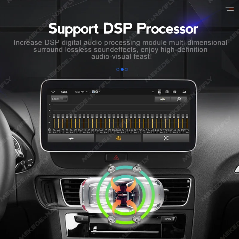 Mekede 10,25 pulgadas Radio de coche 6G + 128G Carplay inalámbrico para Audi Q5 Q5L FY 2017-2020 Android 14 navegación GPS sistemas inteligentes 4