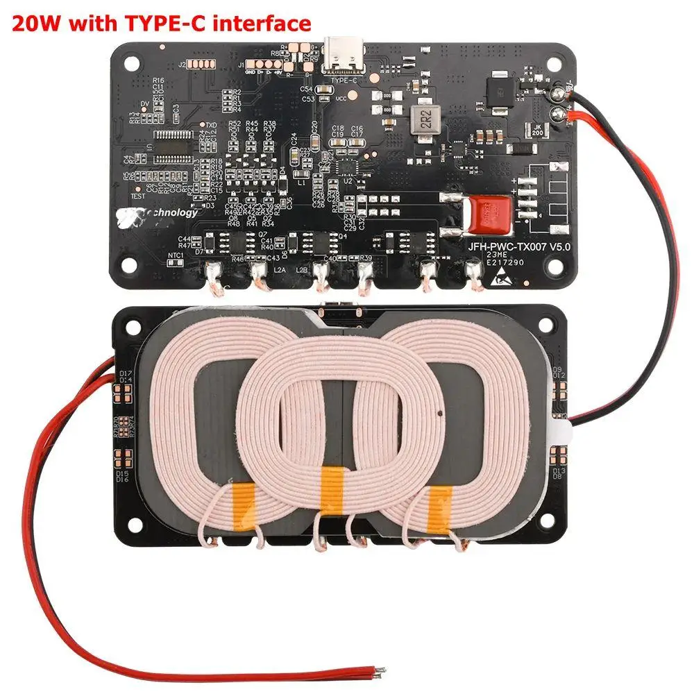 High Power 20W/22W Car Wireless Charging Module Fast Charging Three Coil Mobile Phone Wireless Charging Module