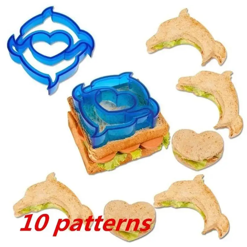 Cake Pastry Mould Lunch Kids Cookies Cake Bread Biscuit Food Cutter Embossing Device Cooking Tools Cartoon Sandwich Cutter Mold